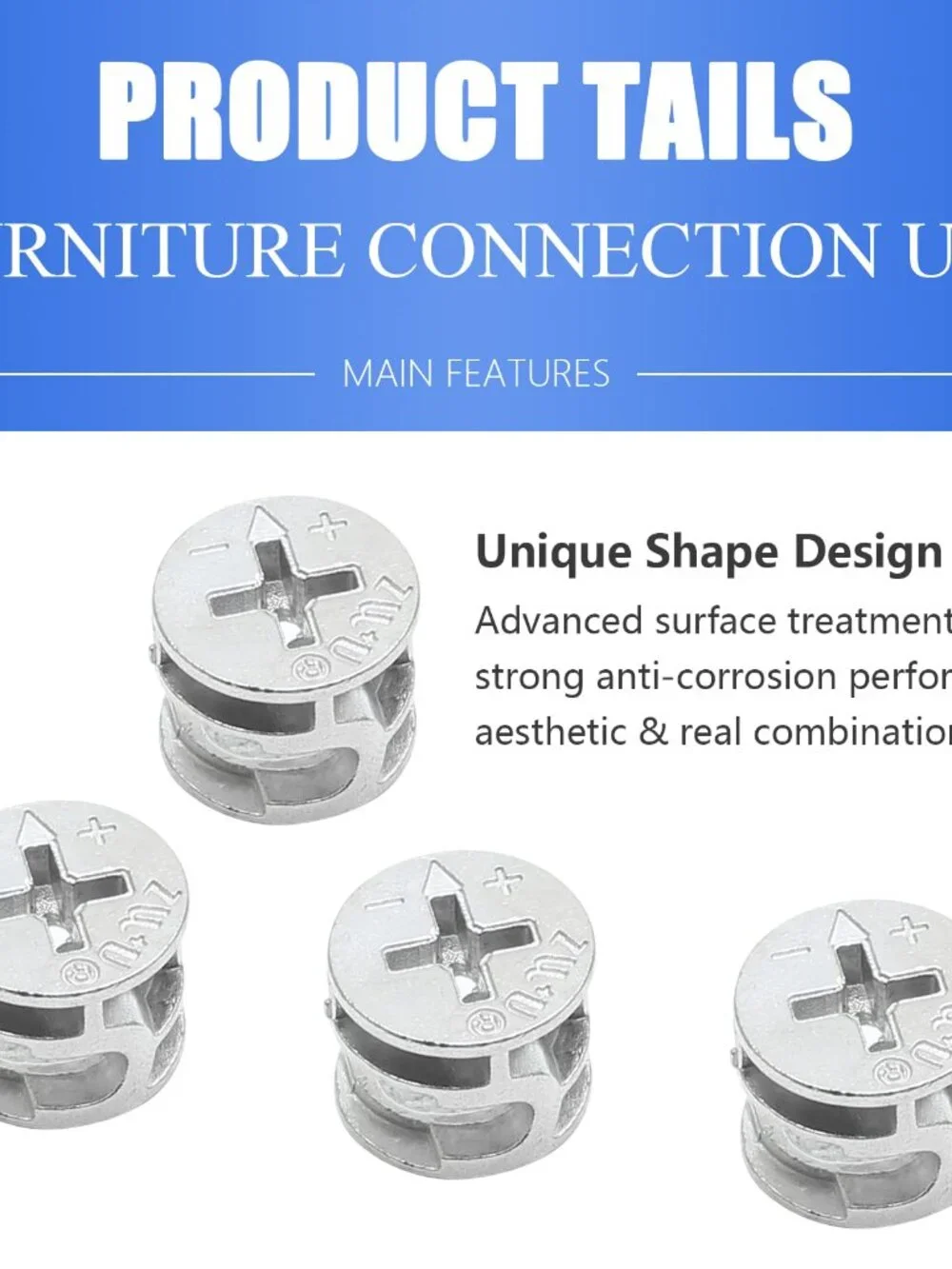 Litoexpe 12 x 10 mm Cam Lock Nut 20 Pcs, Joint Connector Locking Nuts Furniture
